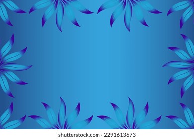 Abstract vector background with empty space for text or message surrounded by beautiful leaves