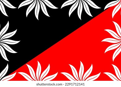 Abstract vector background with empty space for text or message surrounded by beautiful leaves