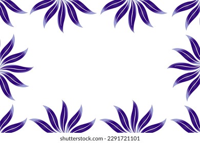 Abstract vector background with empty space for text or message surrounded by beautiful leaves