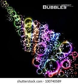 Abstract vector background eps10, colorful lights bubble, dynamic element.