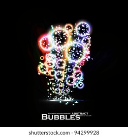 Abstract vector background eps10, colorful lights bubble, dynamic element.