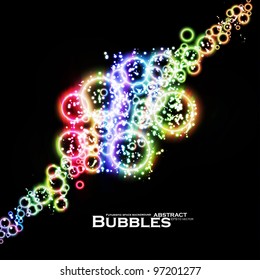 Abstract vector background eps10, colorful lights bubble, dynamic element.