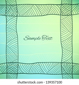 Abstract vector background with ethnic ornament elements.