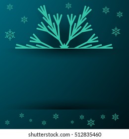 Abstract vector background. Falling snowflakes banner.