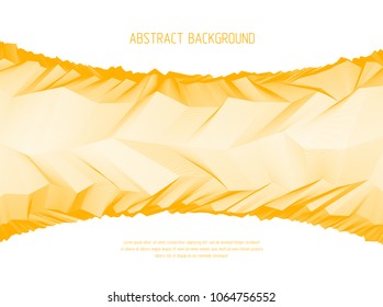 Abstract vector background with fantastic landscape terrain of cosmic planet, geometric 3d line art abstract background of skyline. Usable as template for layout with copy space for title and text.