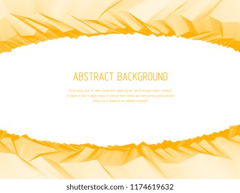 Abstract vector background with fantastic landscape terrain of cosmic planet, geometric 3d line art abstract background of skyline. Usable as template for layout with copy space for title and text.
