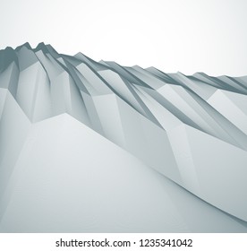 Abstract vector background with fantastic landscape terrain of cosmic planet, geometric 3d line art abstract background of skyline. Usable as template for layout with copy space for title and text.