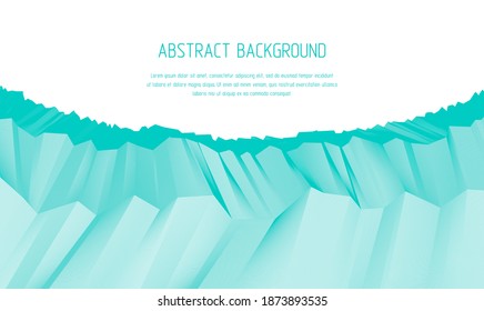 Abstract vector background with fantastic landscape terrain of cosmic planet, geometric 3d line art abstract background of skyline. Usable as template for layout with copy space for title and text.