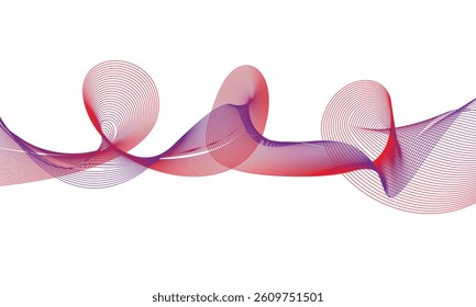 Abstract vector background features flowing colorful wire waves, twisting and turning gracefully to create depth, motion, and striking visual texture.


