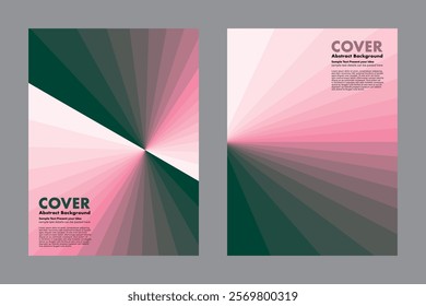 Abstract vector background featuring modern design with lines and gradient stripes shades of light pink into dark green, seamlessly blending together. For cover, posters, digital media.