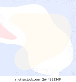 Abstract vector background featuring soft pastel organic shapes with a delicate texture. Ideal for social media, web banners, presentations, and modern minimalist designs.