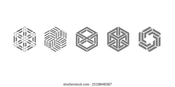 Vetor de fundo abstrato com padrões de estrela e hexágono, perfeito para design de logotipo, ícones planos e ilustrações criativas com uma textura única e estilo artístico.