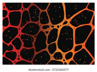 Abstract vector background with fiery colors such as lava and cracked earth.