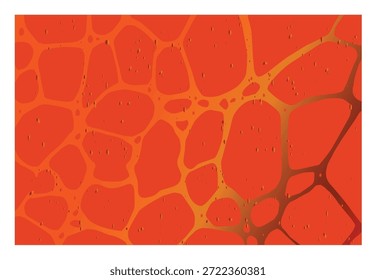Abstract vector background with fiery colors such as lava and cracked earth.