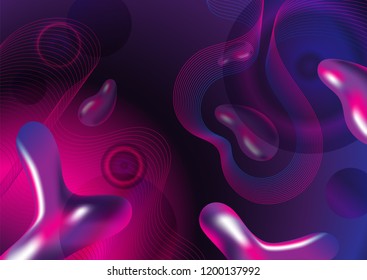 Abstract vector background with figures and objects