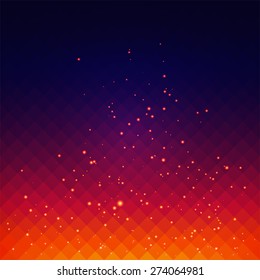 Abstract vector background and fire sparks effect