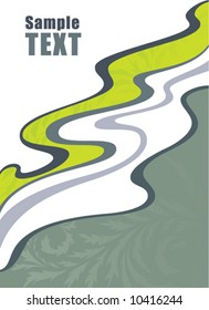 Abstract vector background with floral elements