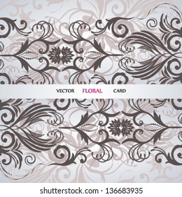 Abstract vector background with floral item.