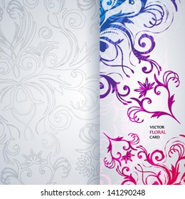 Resumen de fondo vectorial con elemento floral.