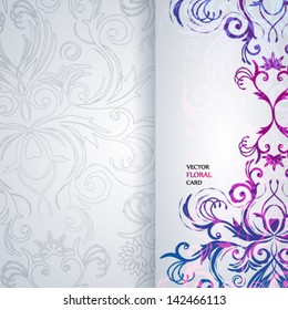 Abstract vector background with floral item.