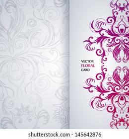 Abstract vector background with floral item.