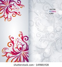 Vetor de fundo abstrato com item floral.