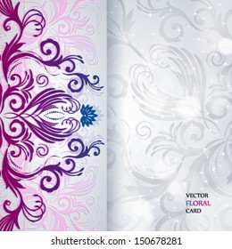 Abstract vector background with floral item.