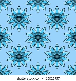 Abstract vector background with floral pattern.