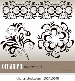 abstract vector background with a flower ornament