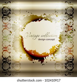 abstract vector background with a flower ornament
