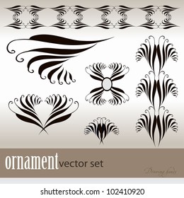 abstract vector background with a flower ornament