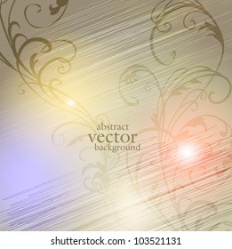 abstract vector background with a flower ornament