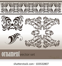 abstract vector background with a flower ornament