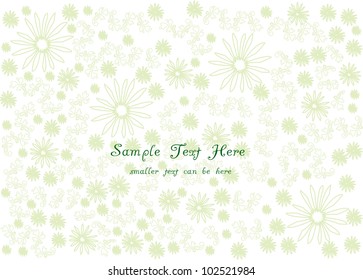 abstract vector background with flower silhouettes in green and place for your text