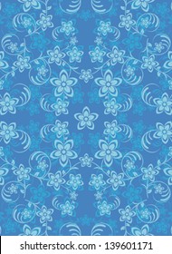 Abstract vector background with flowers
