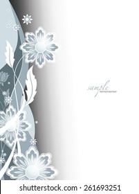 Abstract Vector Background with Flowers.