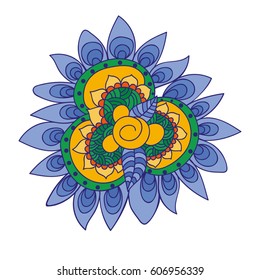 Abstract vector background, flowers, doodles, wedding invitations. Template flower design for card.