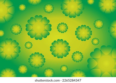 Antecedentes vectoriales abstractos de flores con pétalos en forma de corazón
