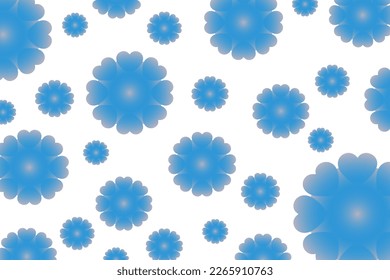 Antecedentes vectoriales abstractos de flores con pétalos en forma de corazón