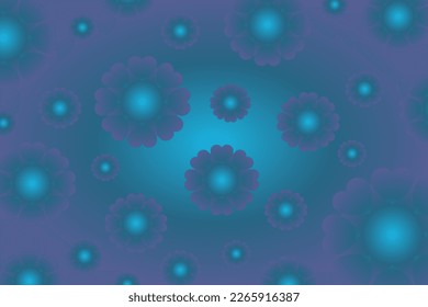 Abstract vector background of flowers with heart-shaped petals