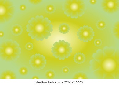 Abstract vector background of flowers with heart-shaped petals