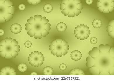 Abstract vector background of flowers with heart-shaped petals