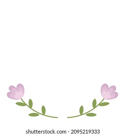 Resumen de fondo vectorial con flores. Tonos pasteles. Composición minimalista con espacio libre para el texto. Plantilla para antecedentes, historias, afiches, folletos, anuncios, anuncios, internet.