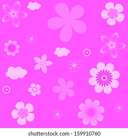 Abstract vector background with flowers. Vestor illustration. Seamless texture.