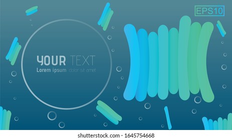 Abstract vector background, fluid and elastic line shape coral with place for text message or information