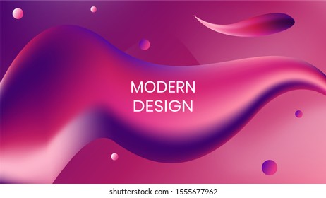 Abstract vector background, with fluid shape and gradient color composition.