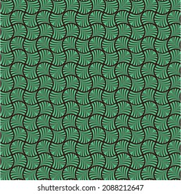 Abstract vector background in the form of green foliage on a black background.