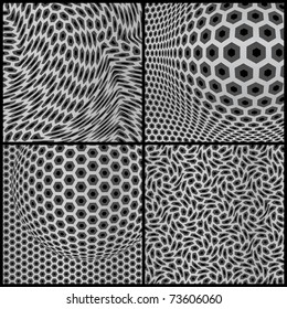 Abstract vector background. Four variants of a background