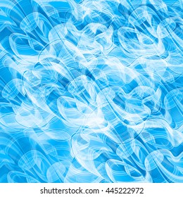 Abstract vector background, fractal futuristic wavy line illustration 
