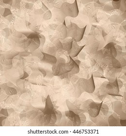 Abstract vector background, fractal futuristic wavy line illustration 